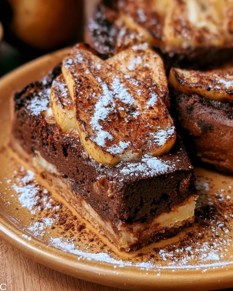 Tarte au chocolat et poires, un dessert gourmand et savoureux.